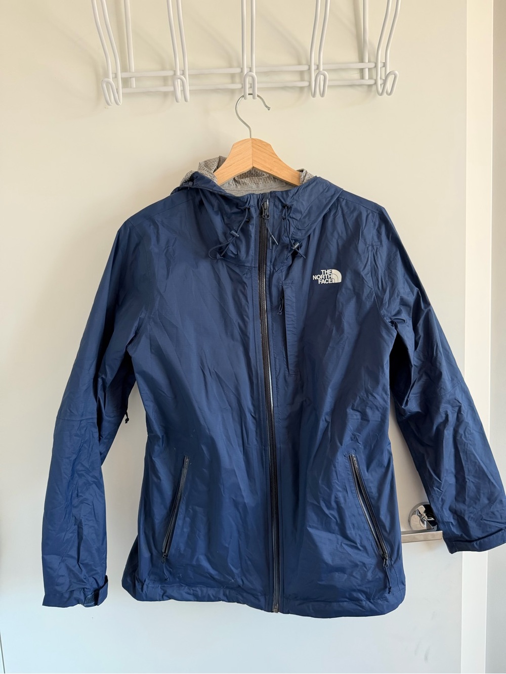 The North Face Navy Hooded Women's Rain Jacket